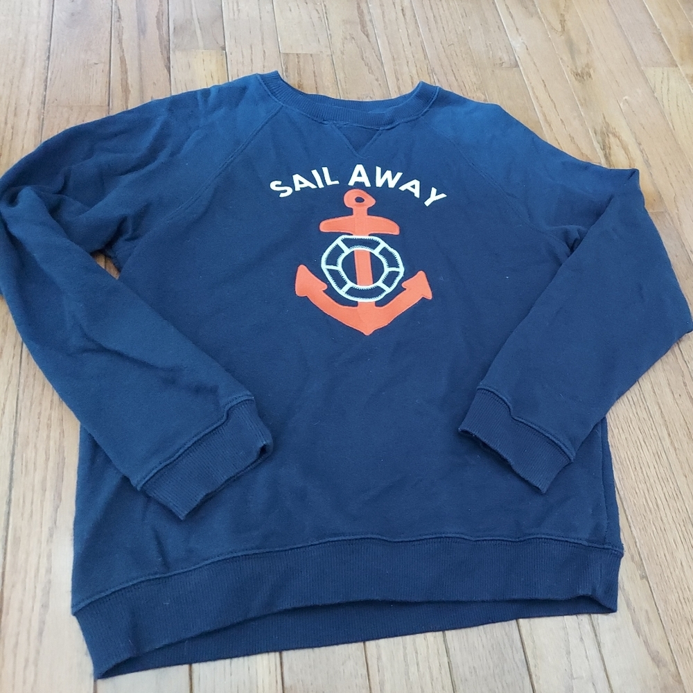 Janie and jack navy nautical sweatshirt 12 Years